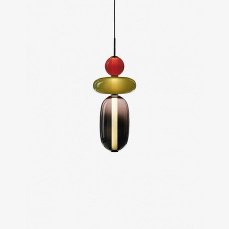 CrystalGlaze Pendelleuchte aus kandiertem Glas | Elegantes Lichtdesign | Dimmbar | Perfekt für Esszimmer & Wohnzimmer