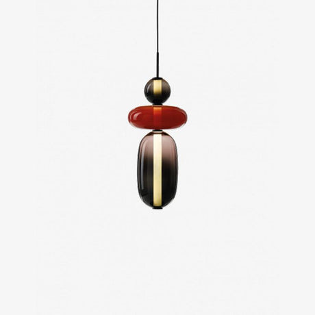 CrystalGlaze Pendelleuchte aus kandiertem Glas | Elegantes Lichtdesign | Dimmbar | Perfekt für Esszimmer & Wohnzimmer