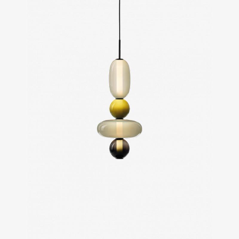 CrystalGlaze Pendelleuchte aus kandiertem Glas | Elegantes Lichtdesign | Dimmbar | Perfekt für Esszimmer & Wohnzimmer