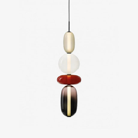 CrystalGlaze Pendelleuchte aus kandiertem Glas | Elegantes Lichtdesign | Dimmbar | Perfekt für Esszimmer & Wohnzimmer
