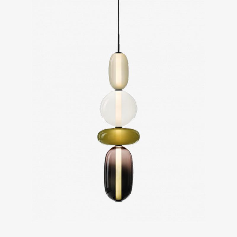 CrystalGlaze Pendelleuchte aus kandiertem Glas | Elegantes Lichtdesign | Dimmbar | Perfekt für Esszimmer & Wohnzimmer