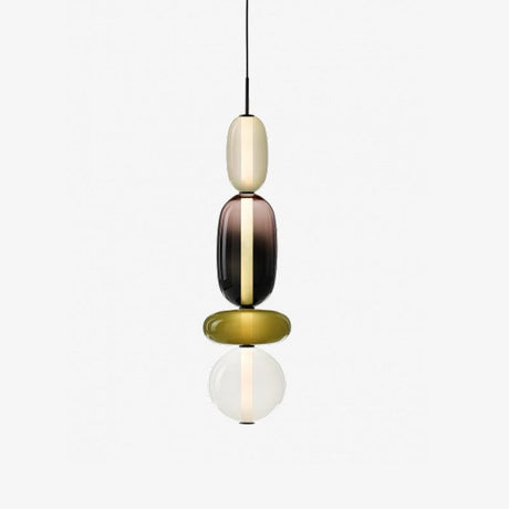 CrystalGlaze Pendelleuchte aus kandiertem Glas | Elegantes Lichtdesign | Dimmbar | Perfekt für Esszimmer & Wohnzimmer