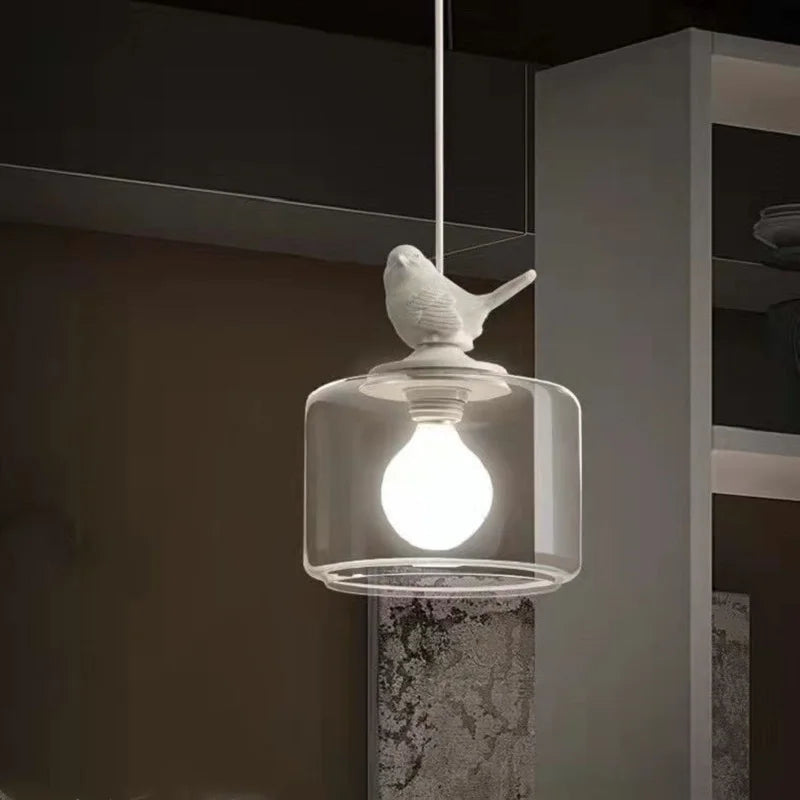 FeatherGlow Dekorative Pendelleuchte | Vogel-inspiriertes Design | Stimmungsvolle Beleuchtung | Elegante Deko für Zuhause