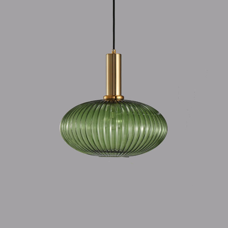 LumiShade Minimalistisches Streifen-Glas Pendelleuchte | Designer-Licht | Elegantes Wohnambiente | Deko-Laterne | 1-Flammig