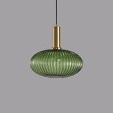 LumiShade Minimalistisches Streifen-Glas Pendelleuchte | Designer-Licht | Elegantes Wohnambiente | Deko-Laterne | 1-Flammig
