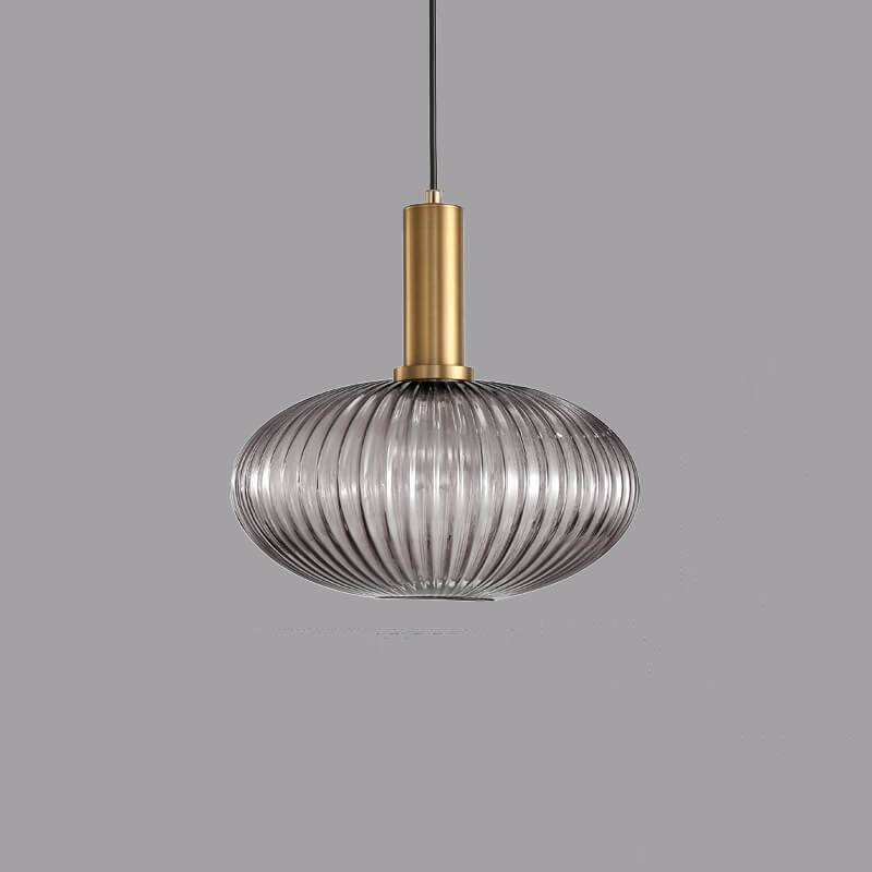 LumiShade Minimalistisches Streifen-Glas Pendelleuchte | Designer-Licht | Elegantes Wohnambiente | Deko-Laterne | 1-Flammig