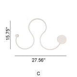 Serpenta Moderne LED Wandlampe | Aluminium | Geschwungenes Design | Dimmbar | Stilvolle Beleuchtung