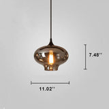 SmokeLume Glas Pendelleuchte | Modernes Design | Rauchgraues Glas | LED Beleuchtung | Perfekt für Zuhause