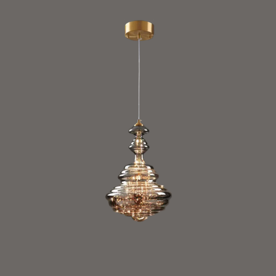 StarLuxe Moderne Graue Glas-Sternenhimmel Pendelleuchte | Dimmbar | Elegante Beleuchtung für Wohn- und Esszimmer