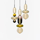 CrystalGlaze Pendelleuchte aus kandiertem Glas | Elegantes Lichtdesign | Dimmbar | Perfekt für Esszimmer & Wohnzimmer