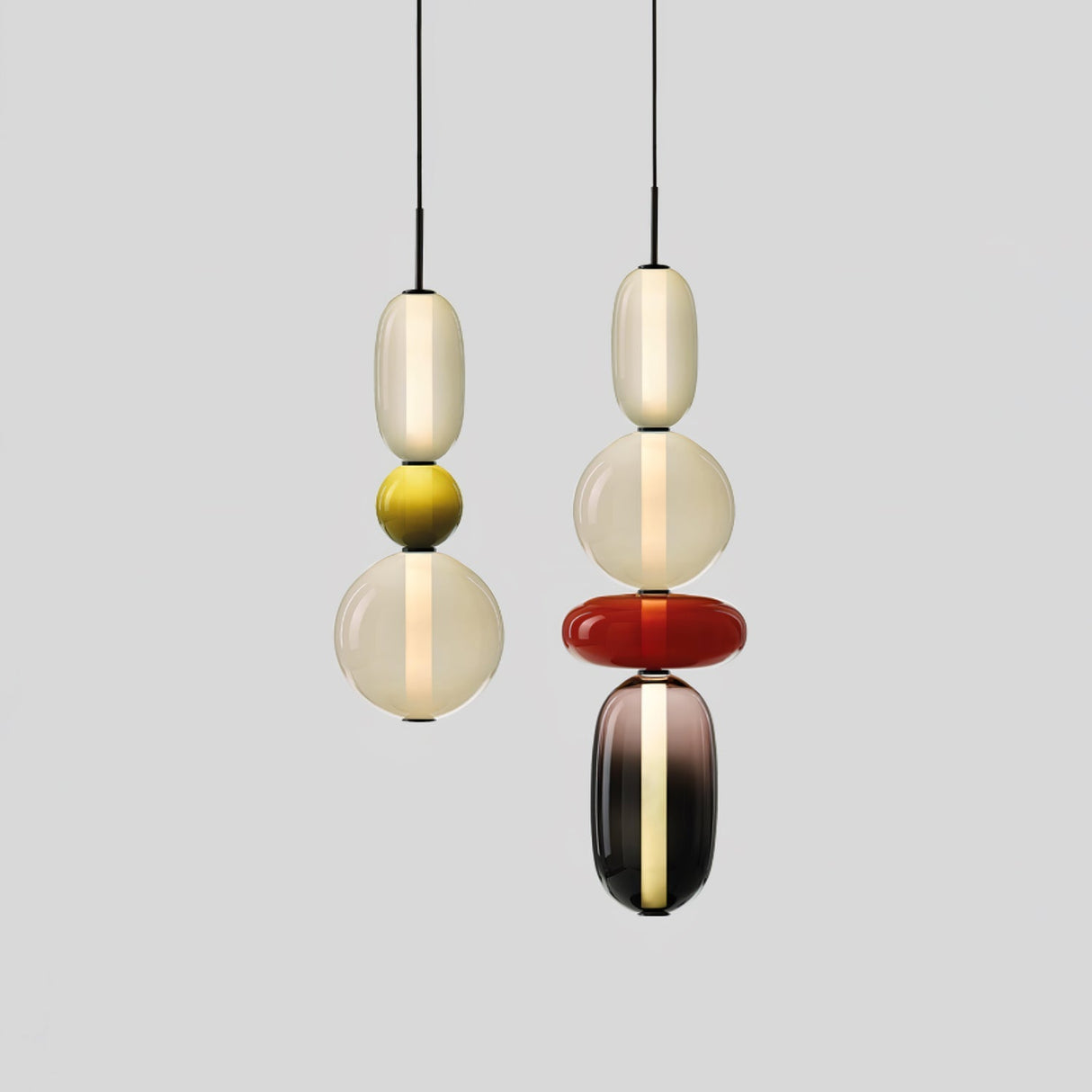 CrystalGlaze Pendelleuchte aus kandiertem Glas | Elegantes Lichtdesign | Dimmbar | Perfekt für Esszimmer & Wohnzimmer