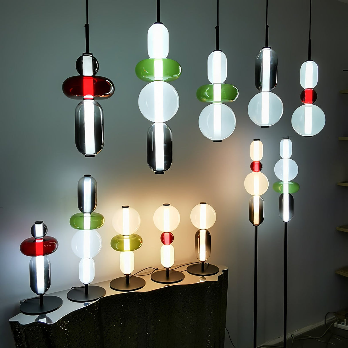 CrystalGlaze Pendelleuchte aus kandiertem Glas | Elegantes Lichtdesign | Dimmbar | Perfekt für Esszimmer & Wohnzimmer
