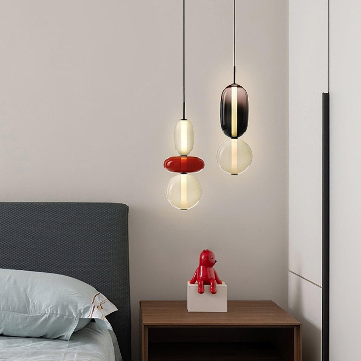 CrystalGlaze Pendelleuchte aus kandiertem Glas | Elegantes Lichtdesign | Dimmbar | Perfekt für Esszimmer & Wohnzimmer