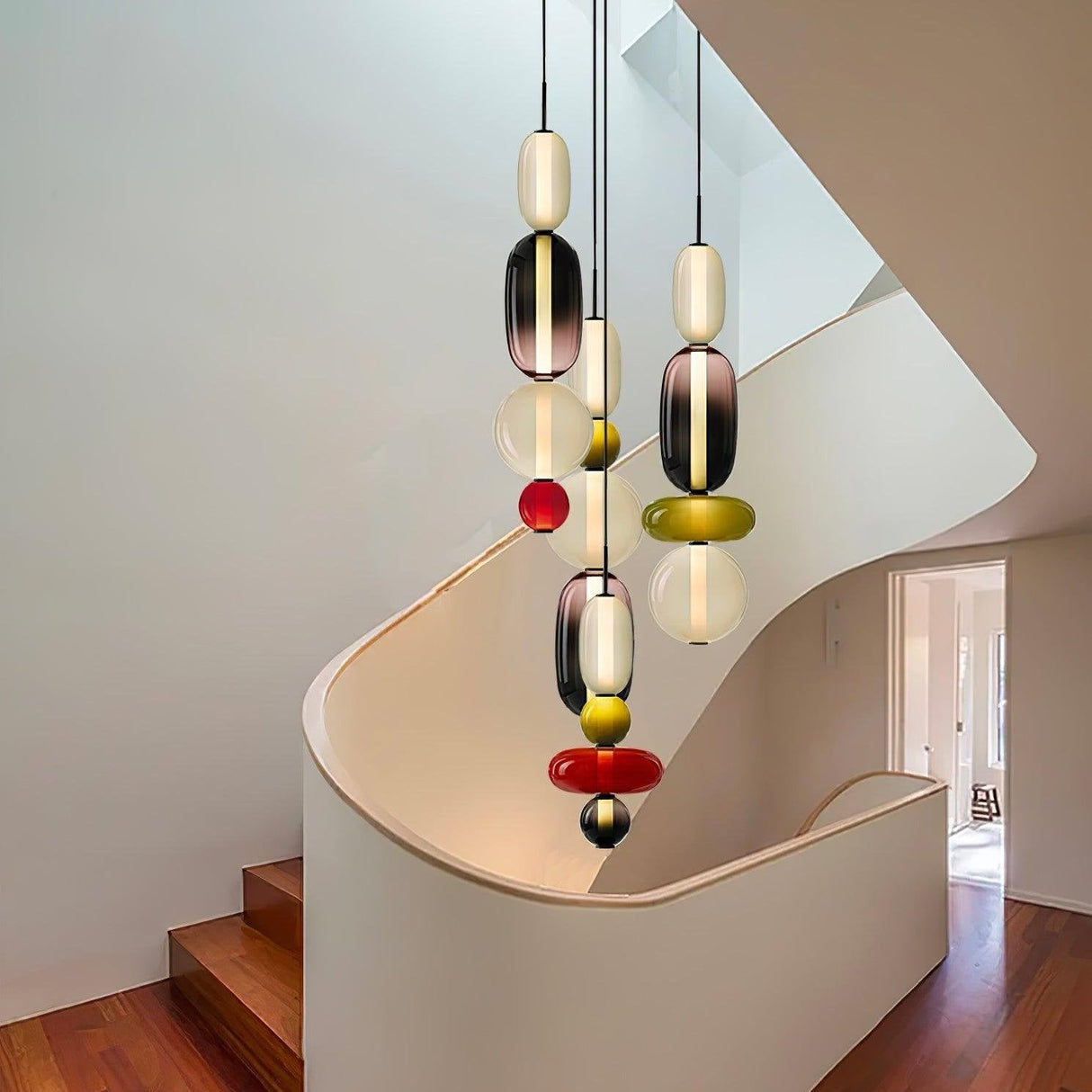 CrystalGlaze Pendelleuchte aus kandiertem Glas | Elegantes Lichtdesign | Dimmbar | Perfekt für Esszimmer & Wohnzimmer