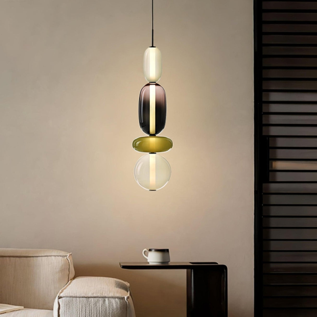 CrystalGlaze Pendelleuchte aus kandiertem Glas | Elegantes Lichtdesign | Dimmbar | Perfekt für Esszimmer & Wohnzimmer