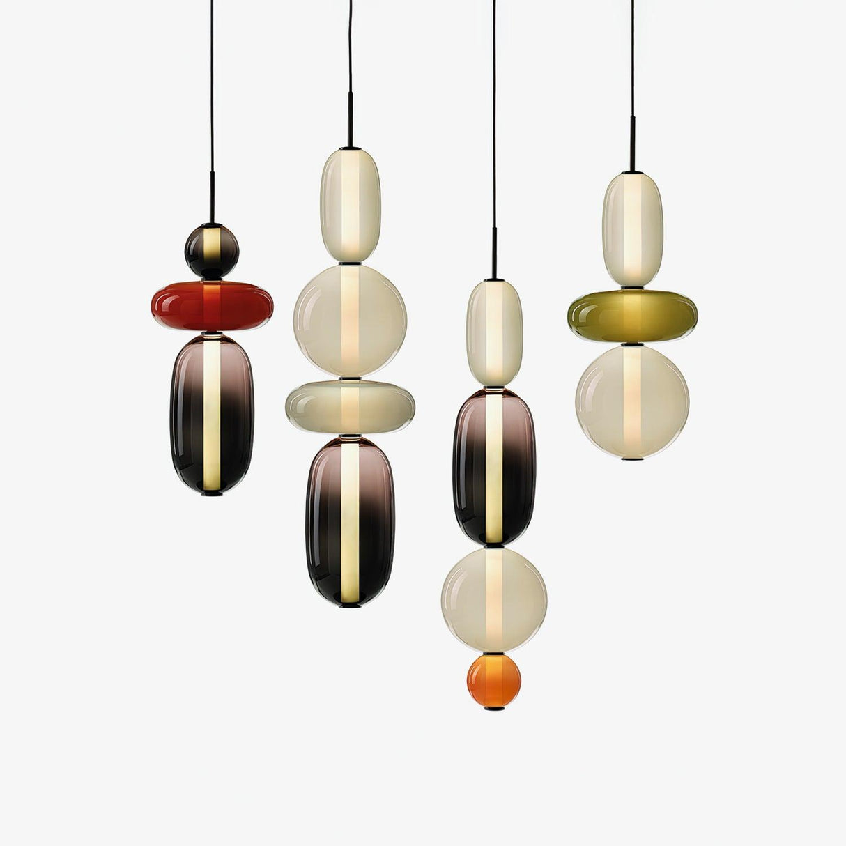 CrystalGlaze Pendelleuchte aus kandiertem Glas | Elegantes Lichtdesign | Dimmbar | Perfekt für Esszimmer & Wohnzimmer