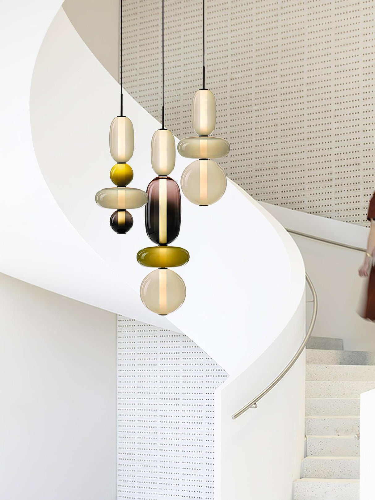 CrystalGlaze Pendelleuchte aus kandiertem Glas | Elegantes Lichtdesign | Dimmbar | Perfekt für Esszimmer & Wohnzimmer