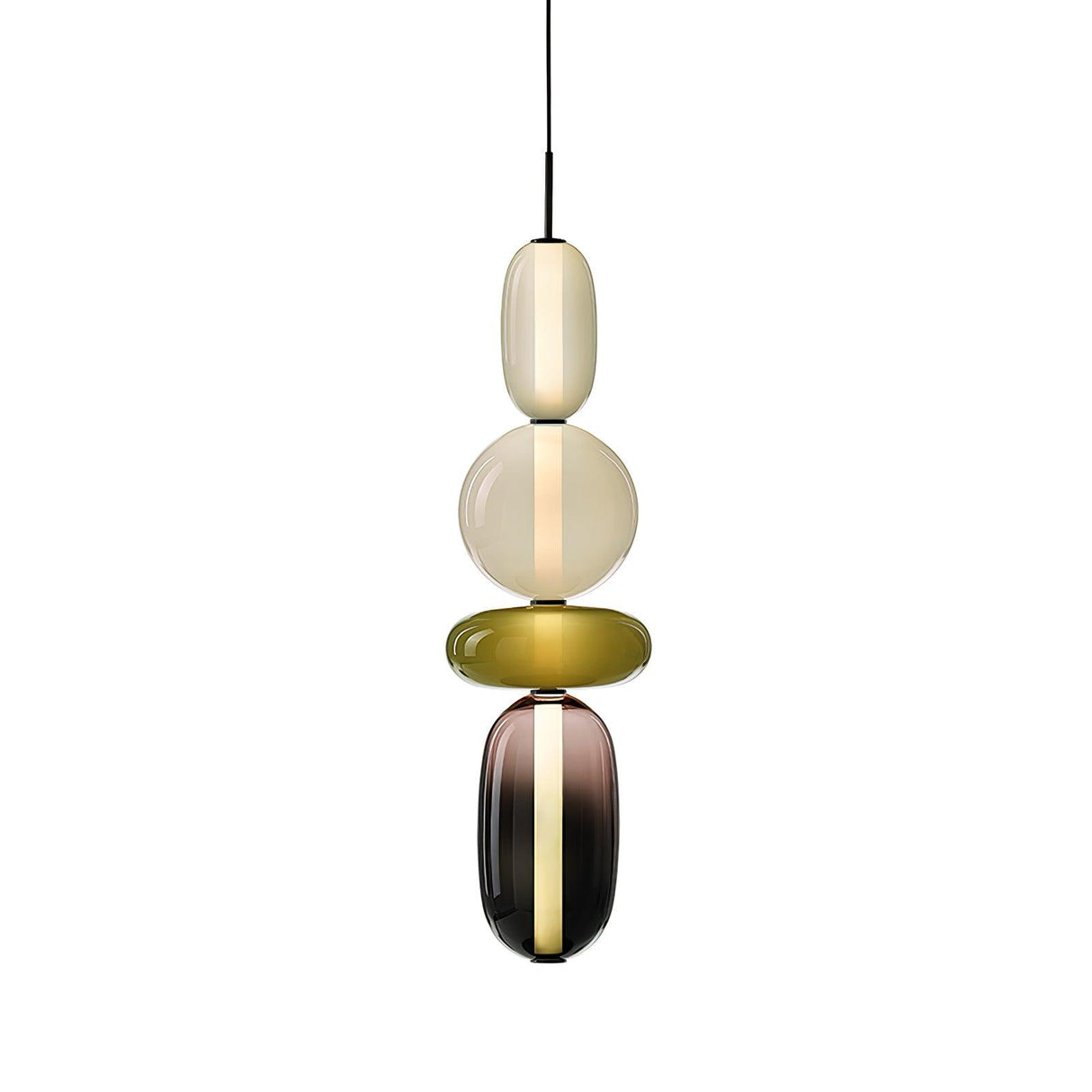 CrystalGlaze Pendelleuchte aus kandiertem Glas | Elegantes Lichtdesign | Dimmbar | Perfekt für Esszimmer & Wohnzimmer