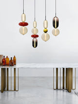 CrystalGlaze Pendelleuchte aus kandiertem Glas | Elegantes Lichtdesign | Dimmbar | Perfekt für Esszimmer & Wohnzimmer