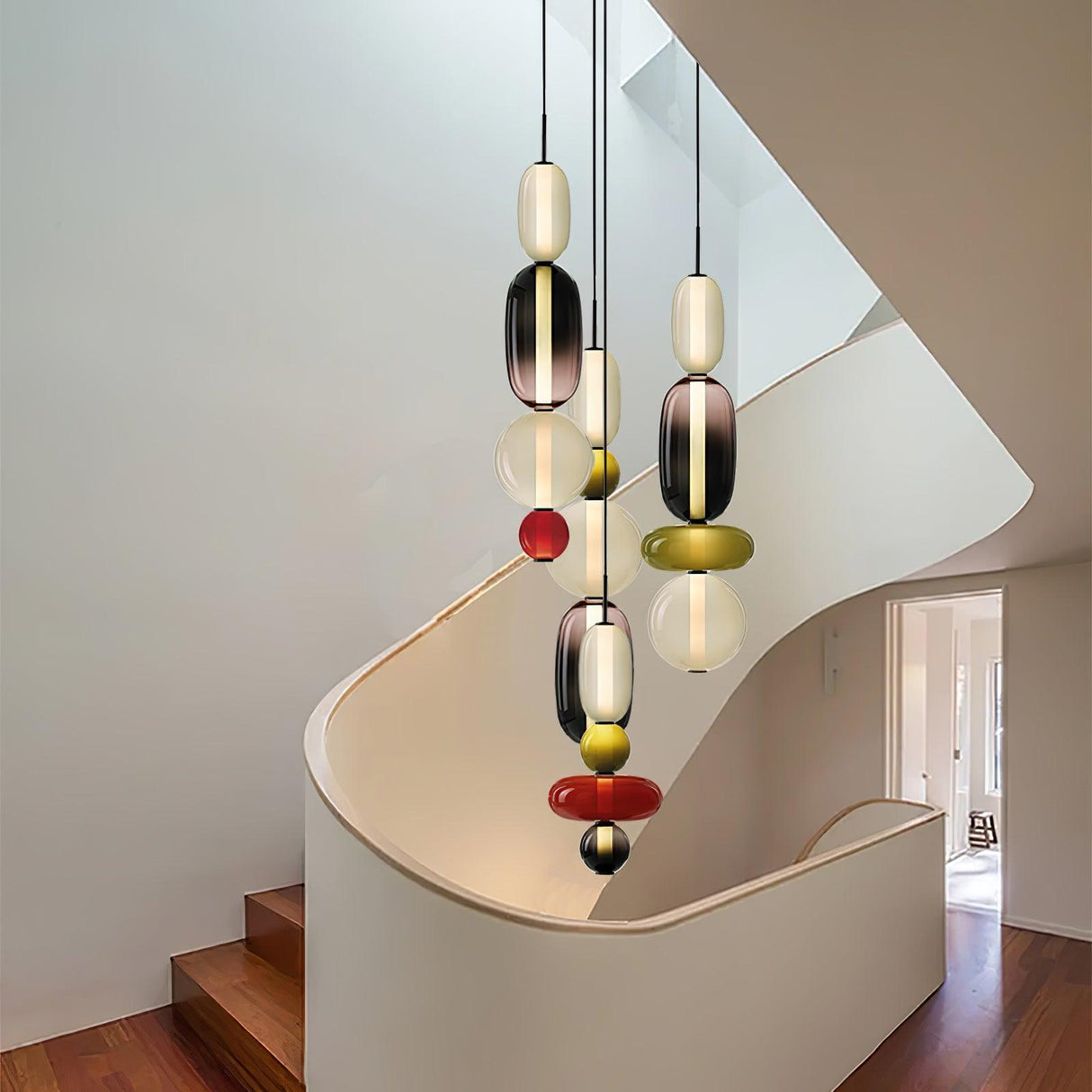 CrystalGlaze Pendelleuchte aus kandiertem Glas | Elegantes Lichtdesign | Dimmbar | Perfekt für Esszimmer & Wohnzimmer