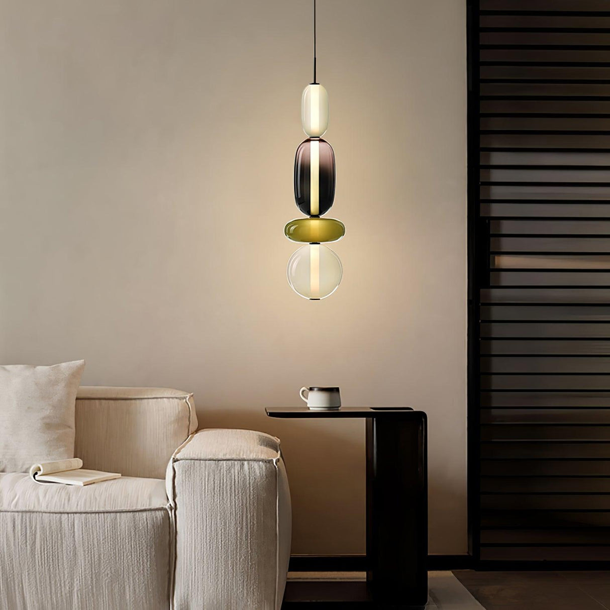 CrystalGlaze Pendelleuchte aus kandiertem Glas | Elegantes Lichtdesign | Dimmbar | Perfekt für Esszimmer & Wohnzimmer