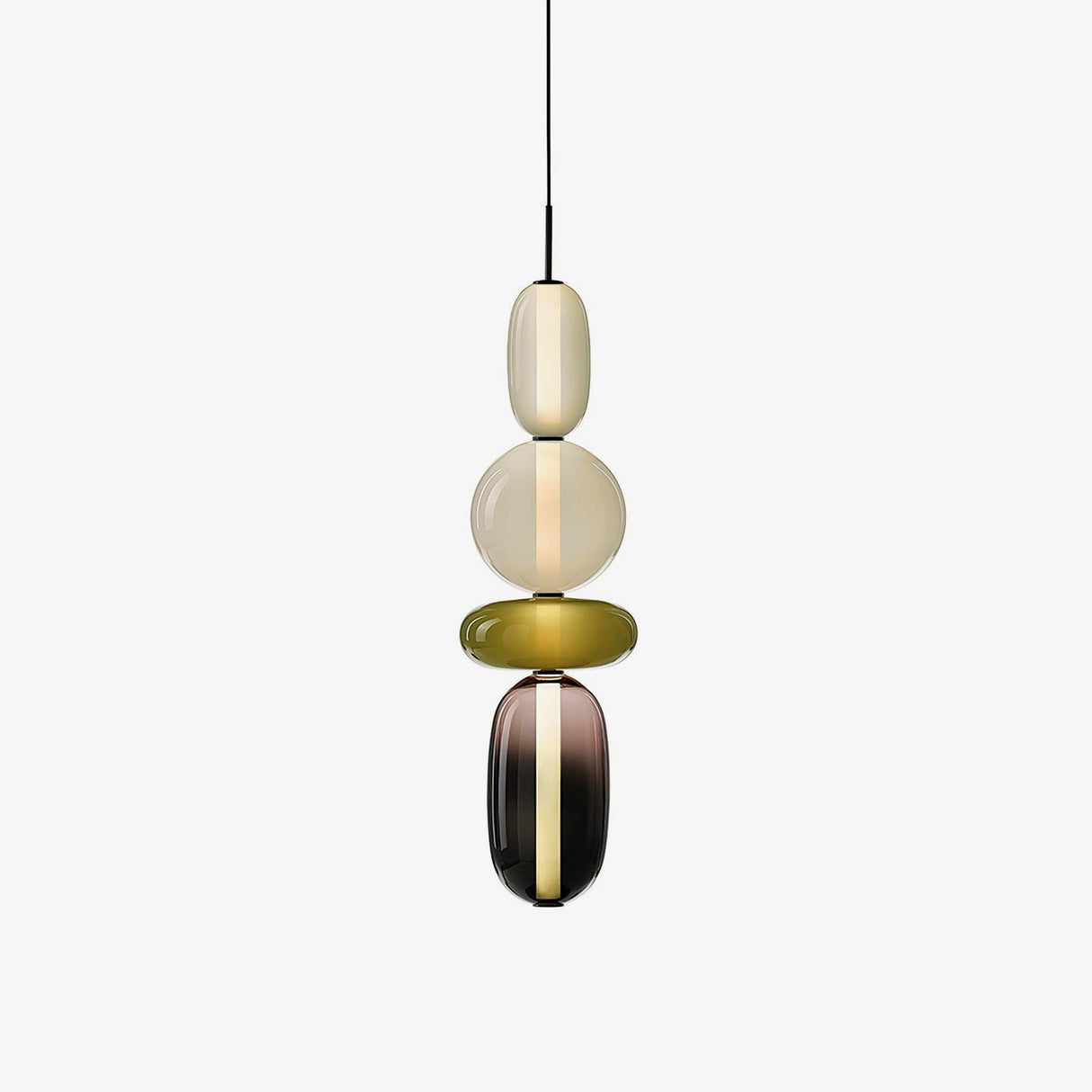 CrystalGlaze Pendelleuchte aus kandiertem Glas | Elegantes Lichtdesign | Dimmbar | Perfekt für Esszimmer & Wohnzimmer