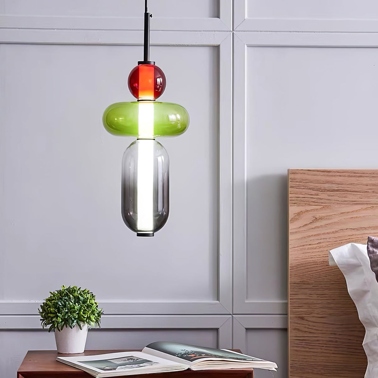 CrystalGlaze Pendelleuchte aus kandiertem Glas | Elegantes Lichtdesign | Dimmbar | Perfekt für Esszimmer & Wohnzimmer