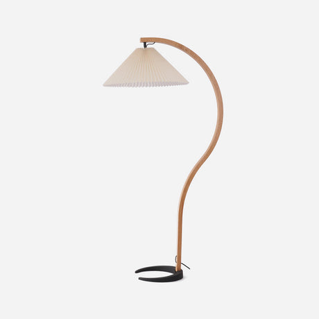 LunaArch Stehleuchte im Caprani Design | LED Beleuchtung | Modernes Holz-Look | Elegante Wohnraum-Deko