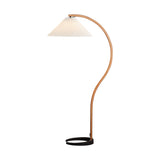 LunaArch Stehleuchte im Caprani Design | LED Beleuchtung | Modernes Holz-Look | Elegante Wohnraum-Deko