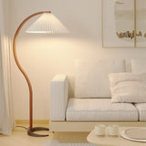 LunaArch Stehleuchte im Caprani Design | LED Beleuchtung | Modernes Holz-Look | Elegante Wohnraum-Deko