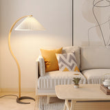 LunaArch Stehleuchte im Caprani Design | LED Beleuchtung | Modernes Holz-Look | Elegante Wohnraum-Deko