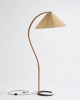 LunaArch Stehleuchte im Caprani Design | LED Beleuchtung | Modernes Holz-Look | Elegante Wohnraum-Deko