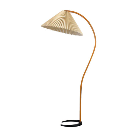 LunaArch Stehleuchte im Caprani Design | LED Beleuchtung | Modernes Holz-Look | Elegante Wohnraum-Deko