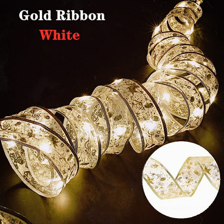 LumiRibbon Weihnachtsband Feenlicht | Weihnachtsdekoration | DIY Lichterband | Deko für Zuhause | 2023 Weihnachten Dekor