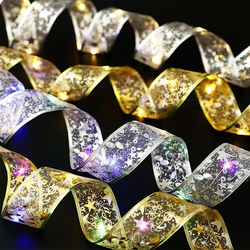 LumiRibbon Weihnachtsband Feenlicht | Weihnachtsdekoration | DIY Lichterband | Deko für Zuhause | 2023 Weihnachten Dekor