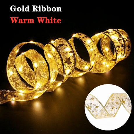 LumiRibbon Weihnachtsband Feenlicht | Weihnachtsdekoration | DIY Lichterband | Deko für Zuhause | 2023 Weihnachten Dekor