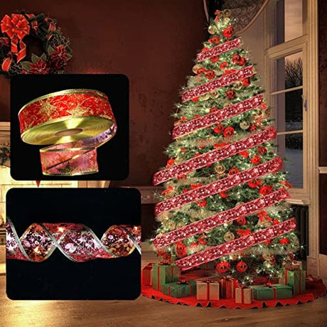 LumiRibbon Weihnachtsband Feenlicht | Weihnachtsdekoration | DIY Lichterband | Deko für Zuhause | 2023 Weihnachten Dekor