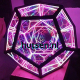 InfinityLoom Dodekaeder Farbkunstlicht | Unendliches LED-Stimmungslicht | Modernes Design | Dekorativ