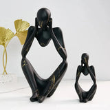 ArtMuse Graffiti Harz Skulptur | Abstrakte Kunstfigur | Denker Statue | Deko für Zuhause & Büro