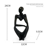 ArtMuse Graffiti Harz Skulptur | Abstrakte Kunstfigur | Denker Statue | Deko für Zuhause & Büro