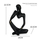 ArtMuse Graffiti Harz Skulptur | Abstrakte Kunstfigur | Denker Statue | Deko für Zuhause & Büro