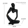 ArtMuse Graffiti Harz Skulptur | Abstrakte Kunstfigur | Denker Statue | Deko für Zuhause & Büro
