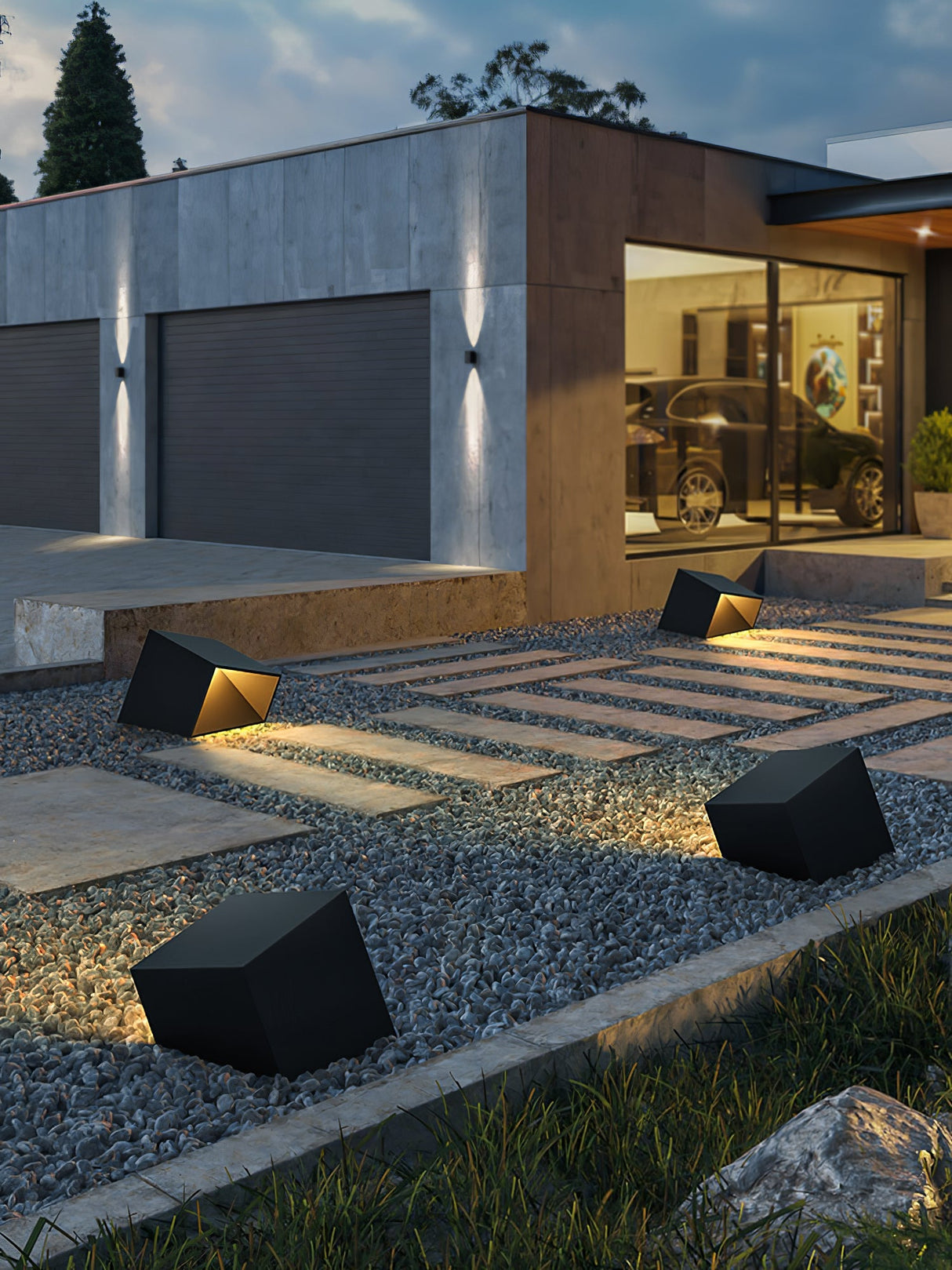 SolaraCube Solar Außenleuchte | LED Gartenbeleuchtung | Wasserdicht | Energiesparend | Dekorative Gartenbeleuchtung für Terrasse & Balkon