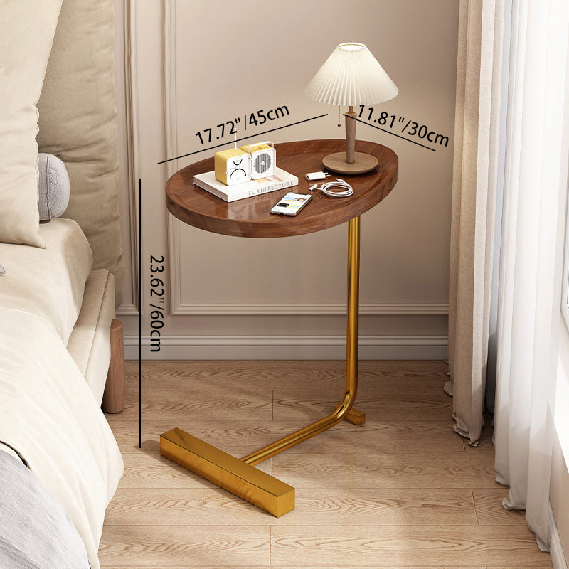 UrbanEdge Rechteckiger Beistelltisch | Beweglich | MDF & Eisen | 1 Ablage | Modernes Design für Wohnzimmer