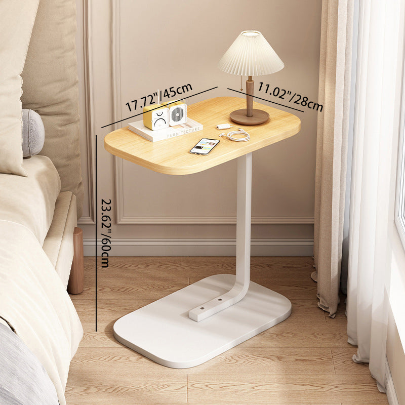 UrbanEdge Rechteckiger Beistelltisch | Beweglich | MDF & Eisen | 1 Ablage | Modernes Design für Wohnzimmer
