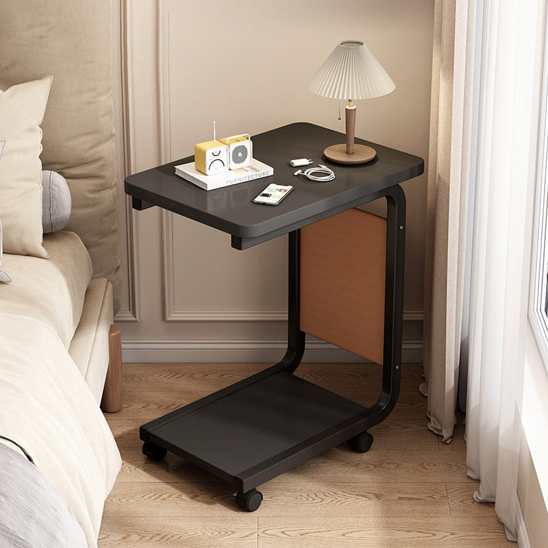UrbanEdge Rechteckiger Beistelltisch | Beweglich | MDF & Eisen | 1 Ablage | Modernes Design für Wohnzimmer