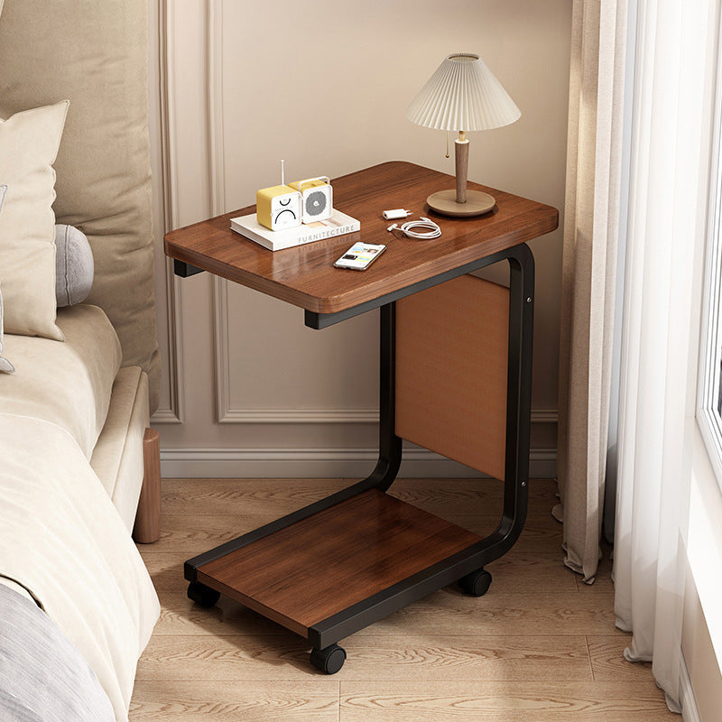 UrbanEdge Rechteckiger Beistelltisch | Beweglich | MDF & Eisen | 1 Ablage | Modernes Design für Wohnzimmer