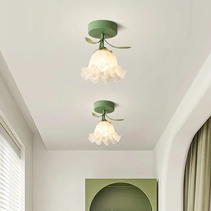 FleurTiffany Französische Tiffany-Deckenleuchte | Blumenmuster | Elegantes Jugendstil-Design für Ihr Zuhause