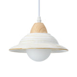 CharmCeram Retro Design Keramik Pendelleuchte | Weiß | Stilvolle Beleuchtung | Vintage Hut-Form | Perfekt für Küche & Esszimmer