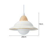 CharmCeram Retro Design Keramik Pendelleuchte | Weiß | Stilvolle Beleuchtung | Vintage Hut-Form | Perfekt für Küche & Esszimmer